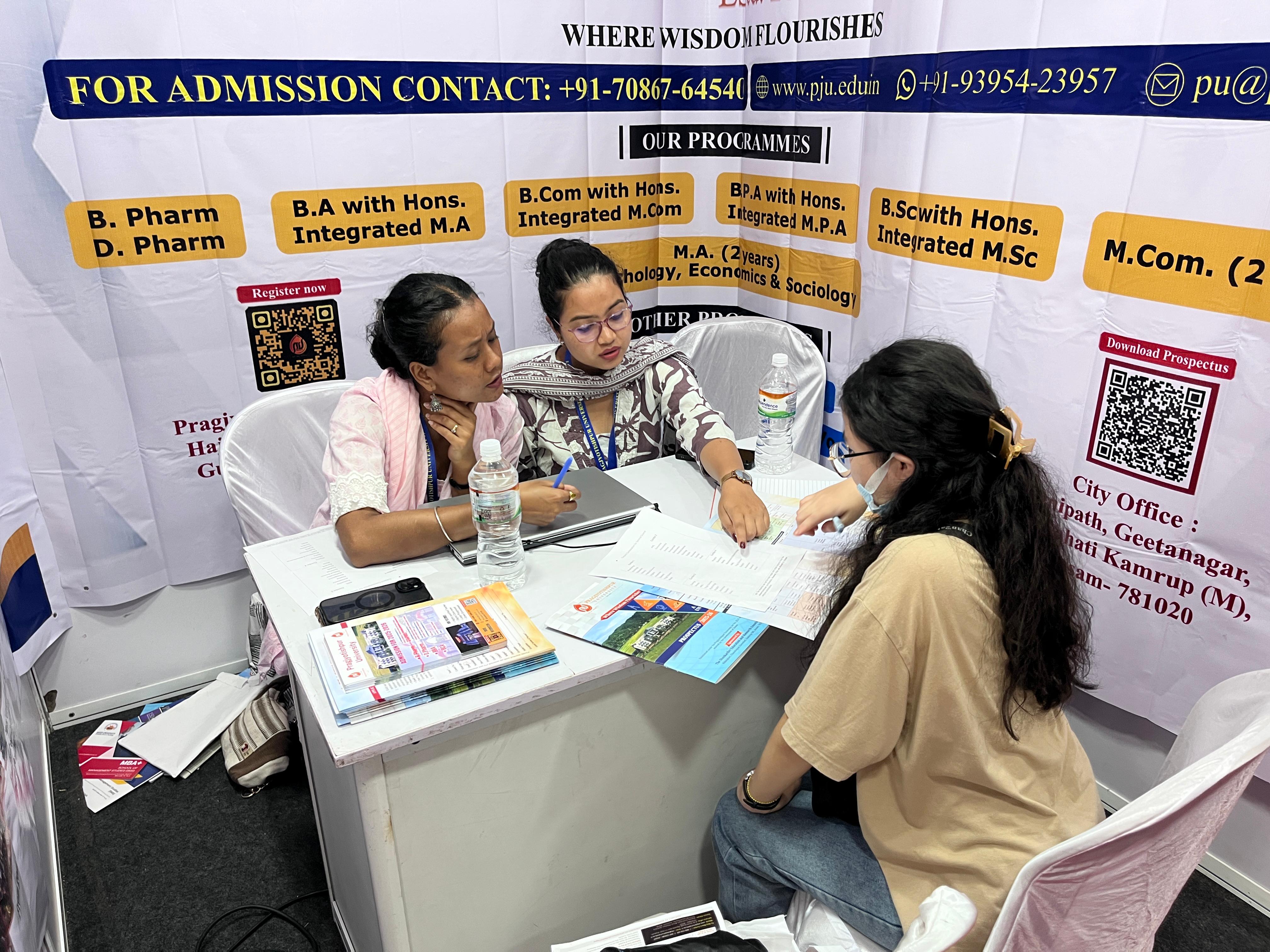 Pragjyotishpur University participates in the 17th edition of Edufair, Itanagar, Arunachal Pradesh